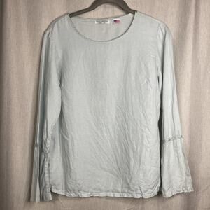 Russ Berens (Size XS) Malibu USA - Mint Hand Colored 100% Linen Shirt - Bell SLV